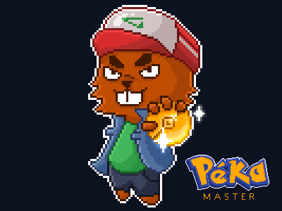 Peka Master ash beaver goodgame peka pixelart pokemon