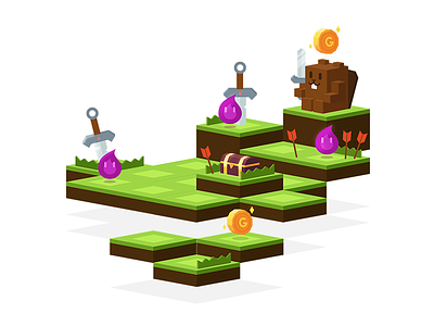 Tournament beaver block chest coin game goodgame lowpoly rpg tournament wisp