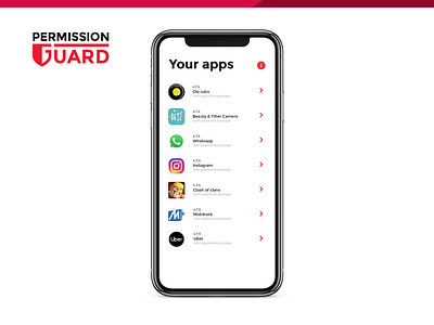 Permission Guard App android app app design branding ios logo typography ui ux