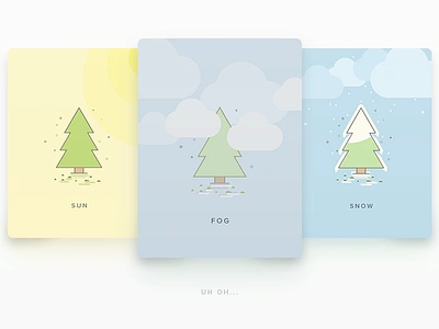 Tree - Episode Two card dusk fog intro screen onboard snow sun sunny tree ui winter