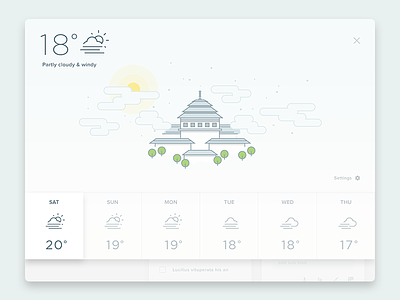 Weather Section calendar illustration ios ipad memo minimalist schedule task ui weather weather app