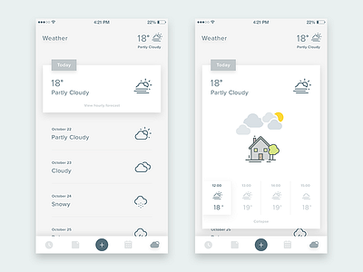 Task, Memo, Schedule, Weather & etc. calendar card ios iphone memo minimalist schedule simple task timeline ui weather