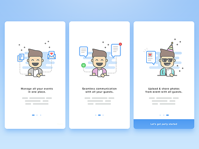 Onboarding android avatar boy card character illustration invitation ios male man onboarding ui