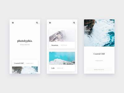 Stock Image Website android clean gallery image ios landing page minimal minimalism mobile app simple website white