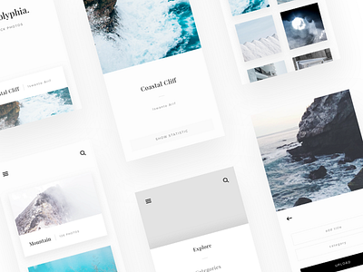 Stock Image Mobile App android clean gallery image ios landing page minimal minimalism mobile app simple website white