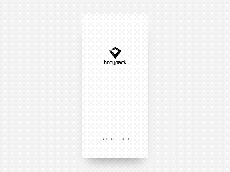 Bodypack Interaction WIP animation backpack bag black and white clean iphone x landing page minimal simple ui ux website