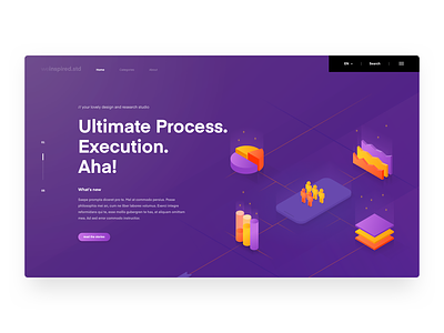 Landing Page agency android chart dashboard design studio graph illustration ios isometric landing page research ui website
