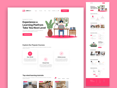 Educational Landing Page Design design landing page landing page design ui uiux ux web design website design