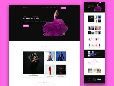 Fashion Sale Landing Page Design design landing page landing page design ui ui design uiux ux ux design web design website design