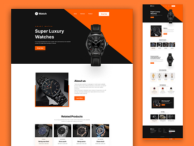 Super Luxury Watches Landing Page Design design landing page landing page design ui ui design uiux ux ux design web design website design