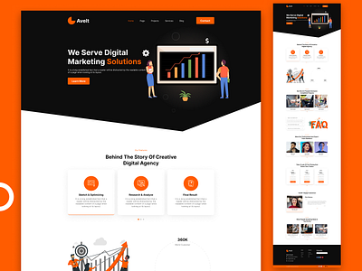 Digital Marketing Landing Page Design design dig landing page landing page design ui uiux ux web design website design