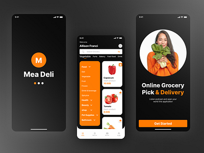 Food Delivery App Concept design landing page landing page design ui ux web design website design