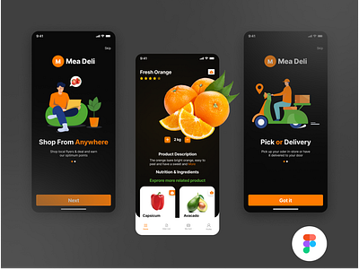 Food Delivery App Concept app app design design landing page landing page design ui ux web design website design