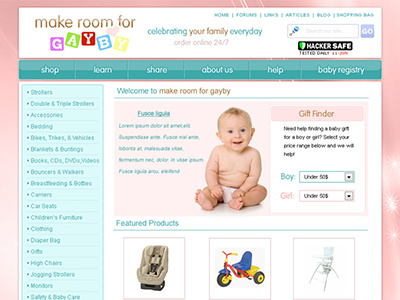 Makeroomforgayby Website Design design logo ux web website