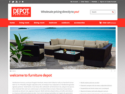 FurnitureDepot Website Design