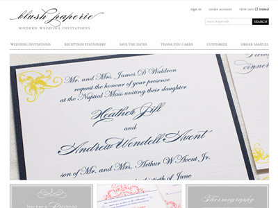 BlushPaperie Website Design ui ux design web webdesign website wedding