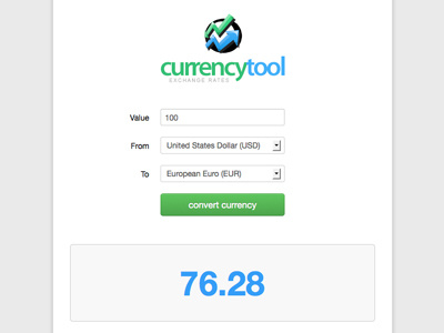 CurrencyTool Website Design clean simple ui ux webdesign website