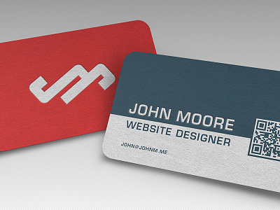 JM Business Card branding business card cotton letterpress logo qr code