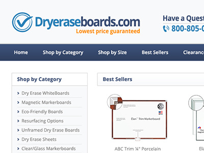 Dryeraseboards Website Design branding ecommerce logo shopping ui ux webdesign website