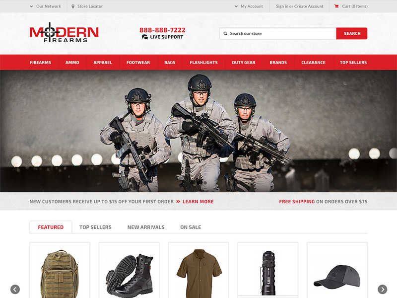Tactical Gear site by John Moore on Dribbble