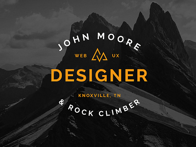 JM + Mountain Logo Idea badge logo monogram mountain retro