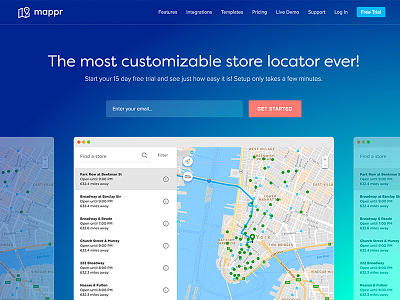 Store Locator landing map page storelocator