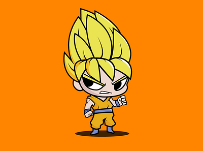 Goku Chibi app branding design graphic design illustration logo typography ui ux vector