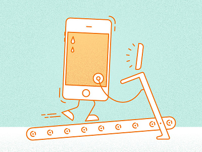 App Testing app testing illustration sweating treadmill