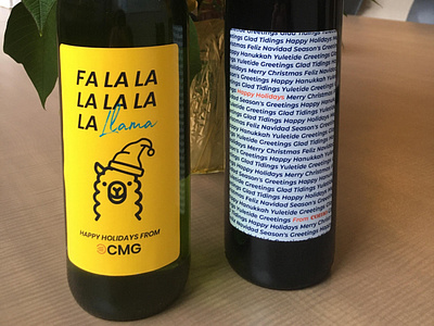 Christmas Wine labels