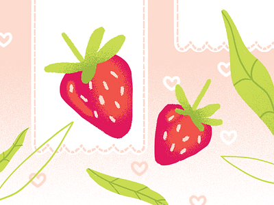 May cute digital fruit illustration photoshop strawberry