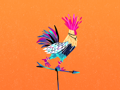 Tenório animal animals bird character design cock death digital fable illustration photoshop rooster vane weather