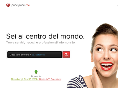 Puccipucci Landing - a new italian way to shopping clean fresh home landing page ui