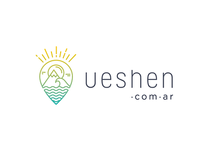 Logo Ueshen logo sea surf tourism travel