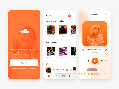 UI design for soundcloud adobexd design graphic design music ui uidesign uiux xd