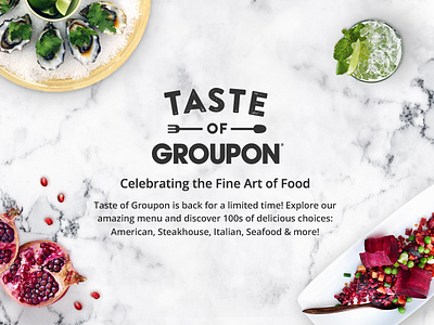 Taste of Groupon design design union food groupon marketing campaign photography ux