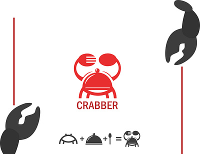 Crabber Brand Identity Design | RESTAURANT_01_22 assam bhaskar dhapu branding crab design fish food graphic design icon illustrator logo restaurant logo sea food trending vector