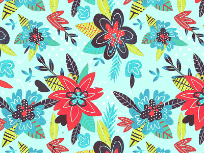 Botanical seamless pattern. Floral texture