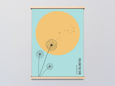 'Follow The Sun' - Minimal Poster Design graphic design minimal minimal poster design poster poster design song poster