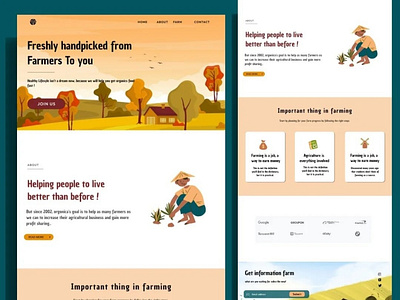 Farm website design design farm website ui ux website