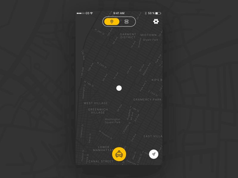 Taxi app transitions animation app interaction mobile motion transition ui ux