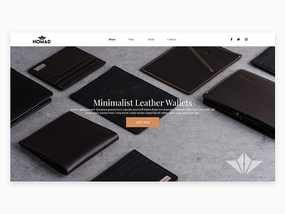 Nomad | E-commerce Website commerce e commerce leather mobile products selling shop wallet