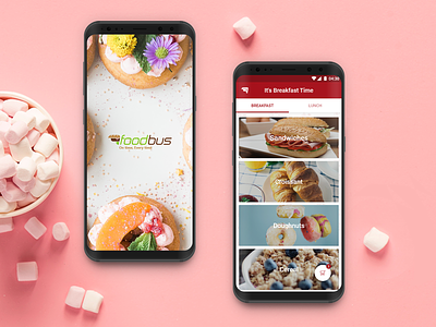 Food bus Mobile App android android app app arabic bus egypt food material material app material design material ui mobile