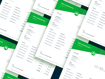 Receipt. RetargetApp a4 billing billing period charge design download integration interface invoice payment payment method pdf print product design receipt stripe transaction ui ux