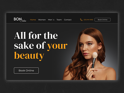 Beauty salon | Web Design branding colors design graphic design logo photoshop site typography ui userflow userstory ux vector web website