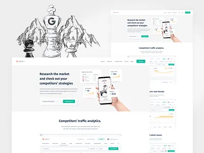 Competitor analysis app competitors content explorer design keywords organic traffic paid traffic seo seodity ui website