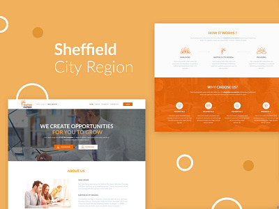 Sheffield City Region city region graphic landing page layout web design webdesign