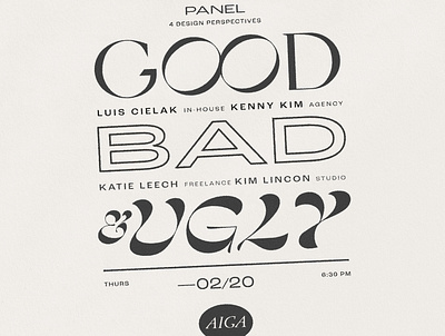 AIGA Panel Flyer aiga invitation panel type typography