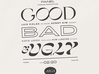 AIGA Panel Flyer aiga invitation panel type typography