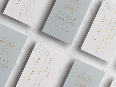 Three Grace | Business Cards & Ribbon coffee feminine graces letterpress lynx philadelphia three type women