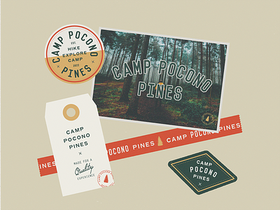Camp Pocono Pines airbnb banner branding cabin camp cottage female logos lynx outdoors philadelphia woman woods